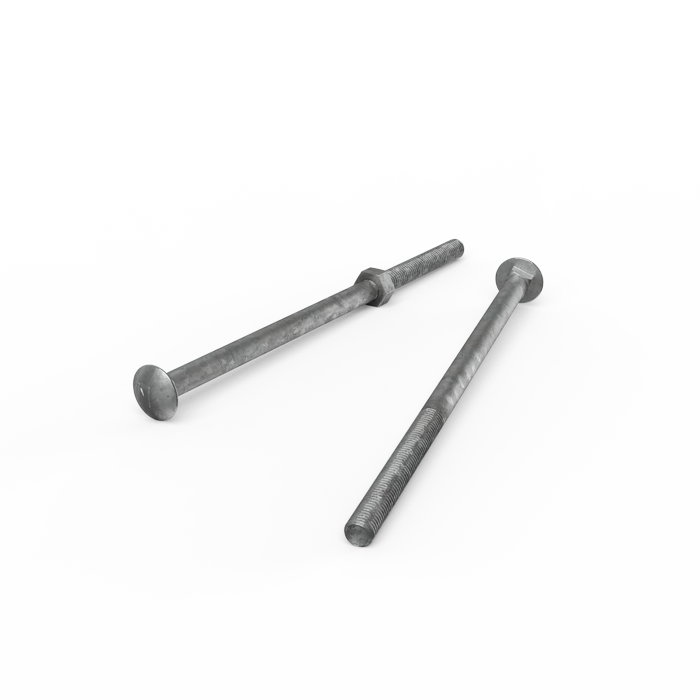 ZENITH M10 x 220mm Hot Dip Galvanised Cup Head Bolts & Nuts - Each