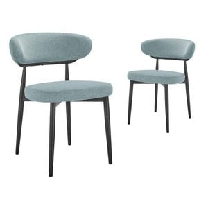 Kath Dining Chairs Pair (set Of Two) Teal And Black