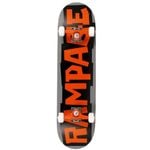 Rampage Skate Block Logo Complete Skateboard 8" - Orange / Grey