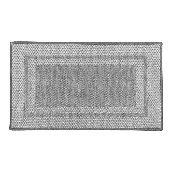 Madras Link 46x76cm Grey Jacquard Indoor Woven Mat 