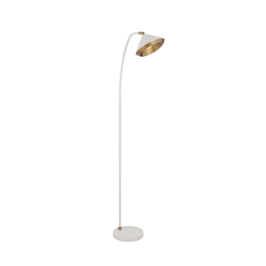 Telbix Larson Modern Standing Floor Lamp Light Metal White Matte