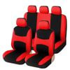 Catzon 9 Pcs Car Seat Covers Airbag Compatible Split Rear For Car Truck Suv-red