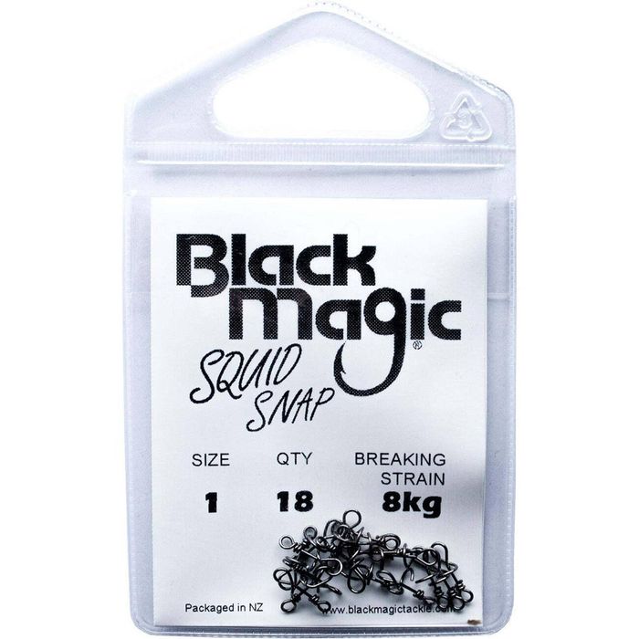 Black Magic Spiral Squid Fishing Snap Clip 1 (8kg Breaking Strength)
