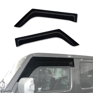 AUSGO Wide-Profile Weather Shields for Jeep Wrangler 2Door JL Series 2018-Onwards Weathershields Window Visors Wind Deflectors