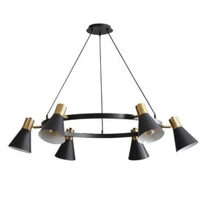 Oriel Lighting Norbert 6lt Round Spot Pendant Light Satin Brass