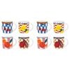 8pc Porto Valentina Porcelain Mugs Drinking Cup 300ml Assorted