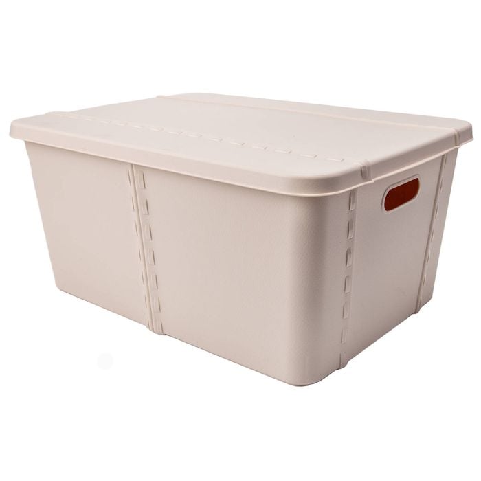 All Set Large Storage Box Almond