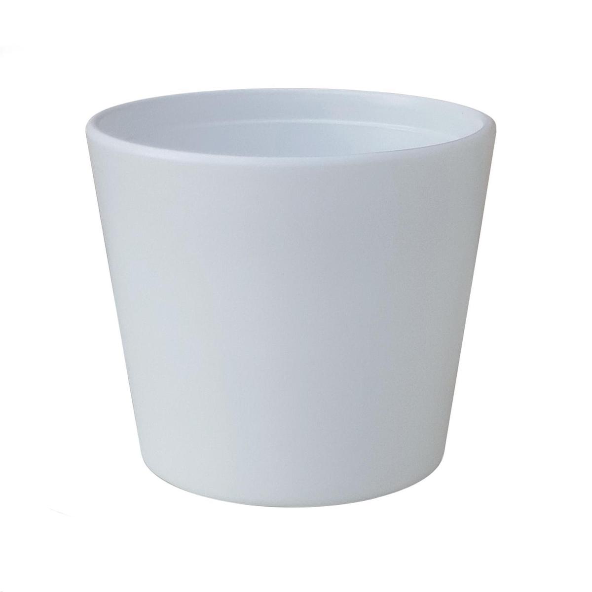 14 x 12cm White Indoor Glazed Cache Pot - Bunnings Australia