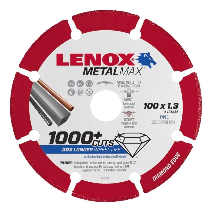 Lenox 100 x 16 x 1.3mm Metal Max Blade