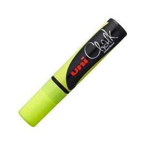 Uni Chalk Marker 15mm Broad Chisel Tip (Yellow)