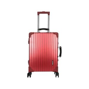 Swiss Aluminum Luggage Suitcase 360 degree rolling HardCase 28"  - Red