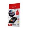 Canon CLI-651XL Original High Yield Inkjet Ink Cartridge - Black, Cyan, Magenta, Yellow - 4 / Pack - 695 Pages