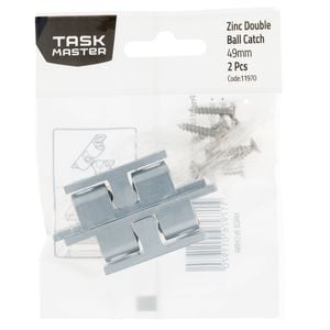 Taskmaster 49mm Zinc Double Ball Catch - 2 Pack