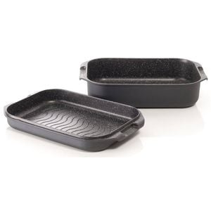 Granite Cast Aluminium Non-stick Roast & Grill Multi Pan 34x24x8cm Baccarat