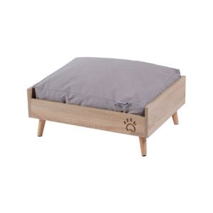 Charlie's Scandi Elevated Bed Natural/grey - 64×48.8×25.4cm