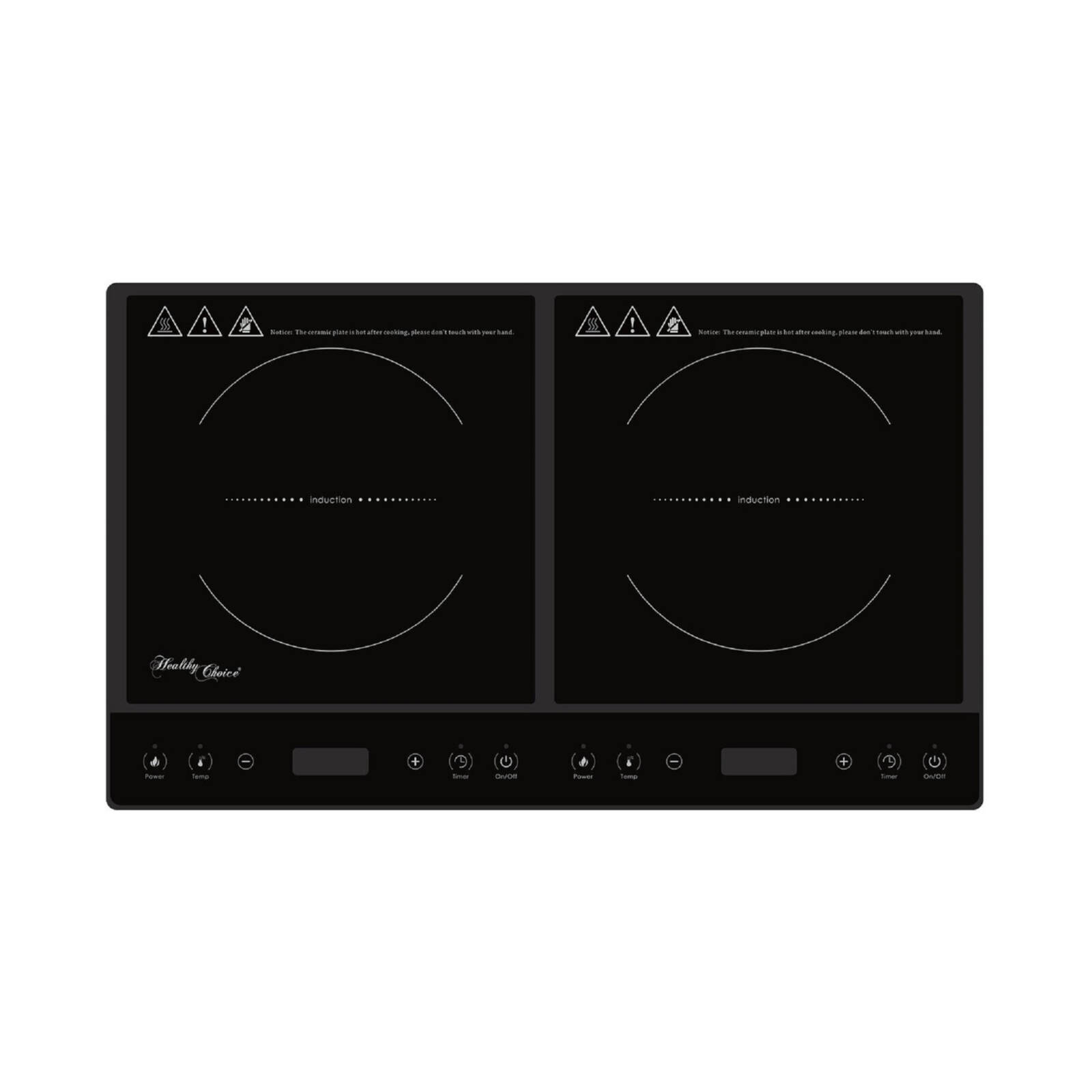 Healthy Choice Double Induction Cooker w/ 2 Plates, 240C, 1000- 1400W