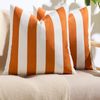 Gioia Casa Striped Outdoor Waterproof Cushion Covers - Orange, 45x45cm