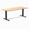 Desky Fixed Height Bamboo Desk 180x75cm Matte Black Leg