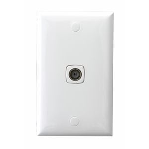 HPM Standard 1 Gang TV And Audio Coax Outlet