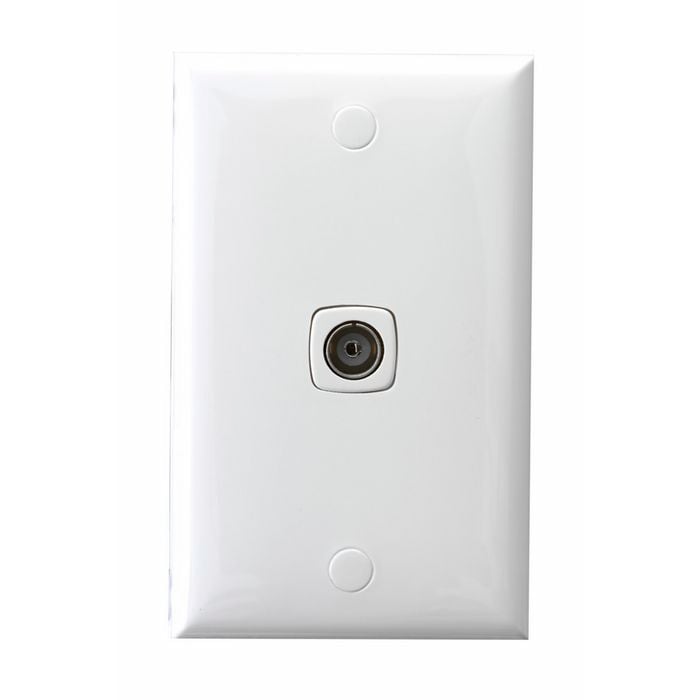 HPM Standard 1 Gang TV And Audio Coax Outlet