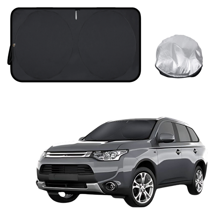 Front Windscreen Sun Shade for Mitsubishi Outlander 2006 - 2012 (CW/ZG/ZH) - Standard 150 x 85 cm - Black