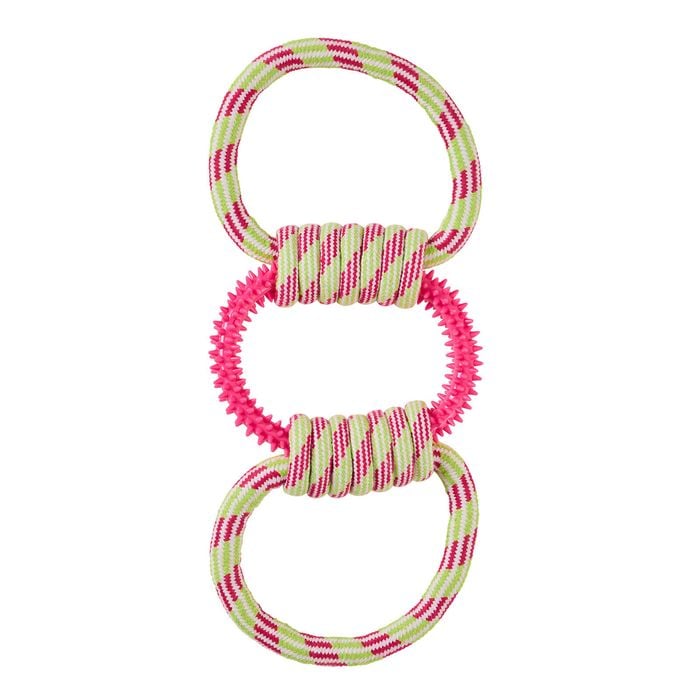 Happy Tails Rope & TPR Ring Tug Toy