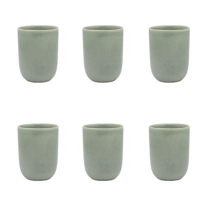 6PK Ecology Element Stoneware Cuddle Mug Drinking Cup 250ml - Dew