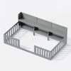 Advwin Kids Bed Frame with bookcase Wood Montessori Toddler Floor Bed with Safety Guardrail for Bedroom Nursery Grey