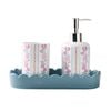 Myhouse Peony Stoneware Bathroom Accessory Tray – Teal