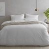 Bedding Co. Quilt Cover Set 500TC Organic Cotton White Stripe Queen