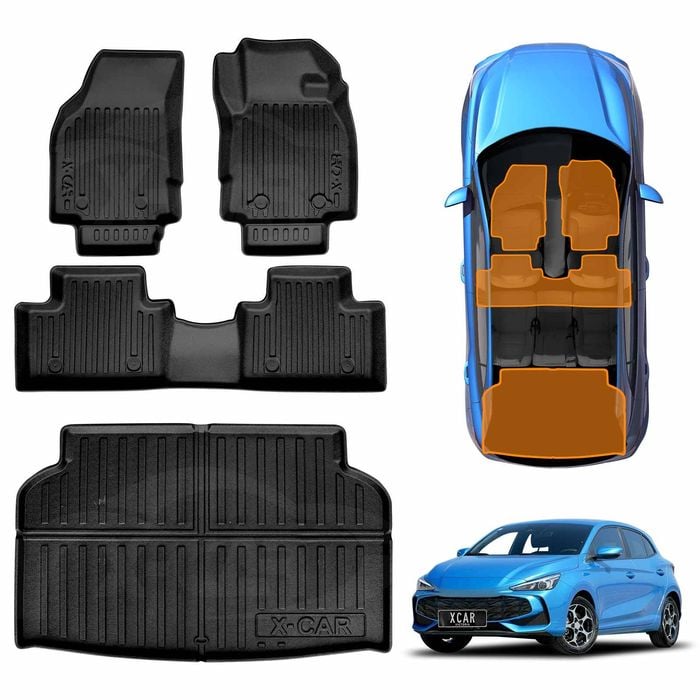3D Floor Mats Boot Liner for MG 3 MG3 2024-Onwards All Weather Heavy Duty Cargo Trunk Luggage Tray