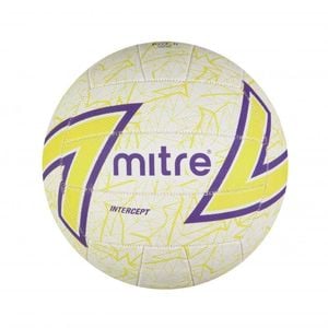 Mitre Intercept Netball Ball F18P Size 4 Match Quality Sports/Training WHT Game