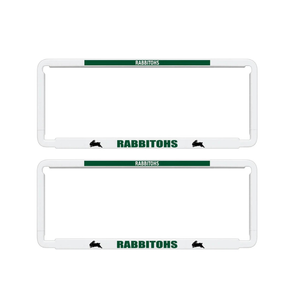 2x OFFICIAL NRL South Sydney Rabbitohs Car Number Plate Frame Cover Surround