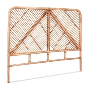 Artiss Bed Headboard Queen Bedhead Rattan - Fred Pine