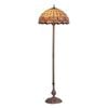 G&g Red Tulip Floor Tiffany Floor Lamp Set