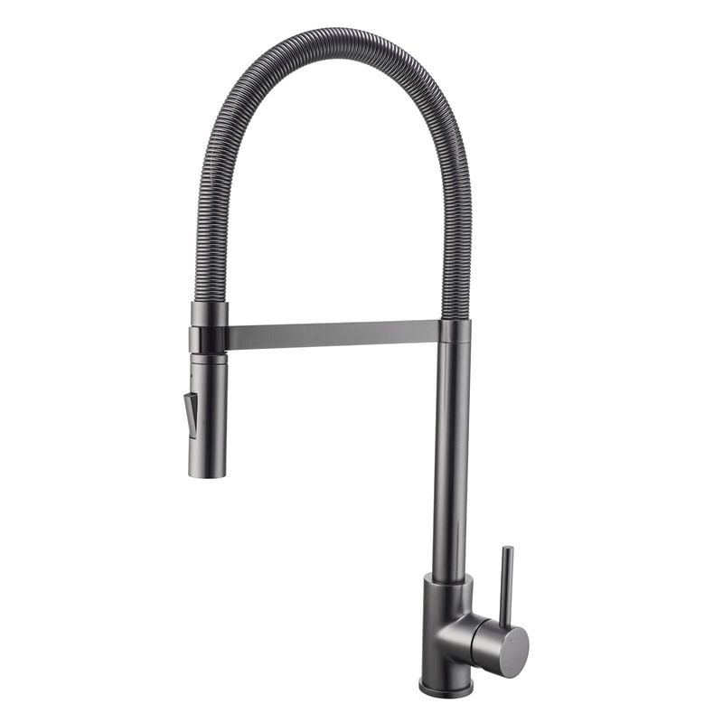 Mondella Resonance Gun Metal Vege Spray Side Lever Sink Mixer - Suitable Mains Pressure Only