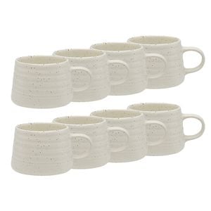 8PK Ecology Ottawa Calico 85ml/5.5cm Macchiato Cup - White
