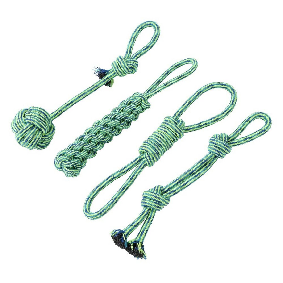4PK Paws & Claws Rope Tugger Toys 28cm Assorted - Bunnings Australia