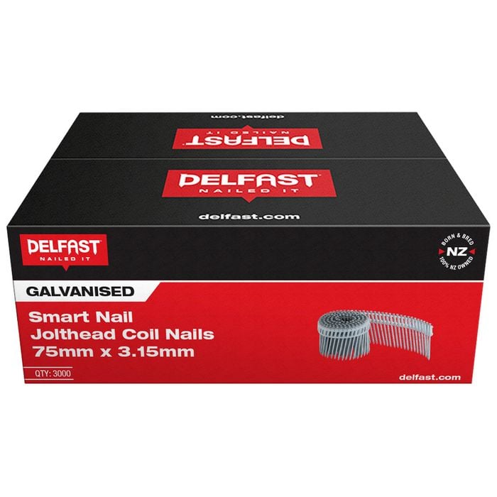 Delfast 75 x 3.15mm SmartNail HD Galvanised Jolthead Coil Nail - 3000 Pack