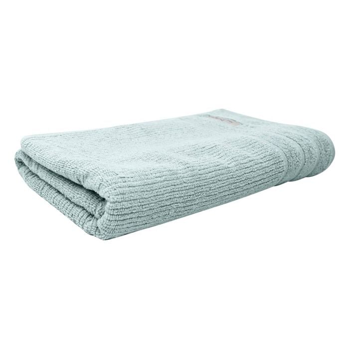 Bas Phillips Cairo Ribbed Collection Cotton Bath Towel 137x68cm Aqua Ice
