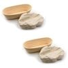 2PK Brunswick Bakers Oval Rattan 35cm Bread Banneton w/ Lining Sourdough Basket