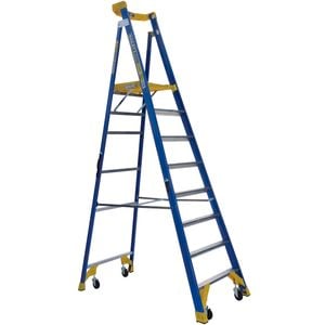 Bailey 8 Step P170-8 Fibreglass Job Station Platform Ladder