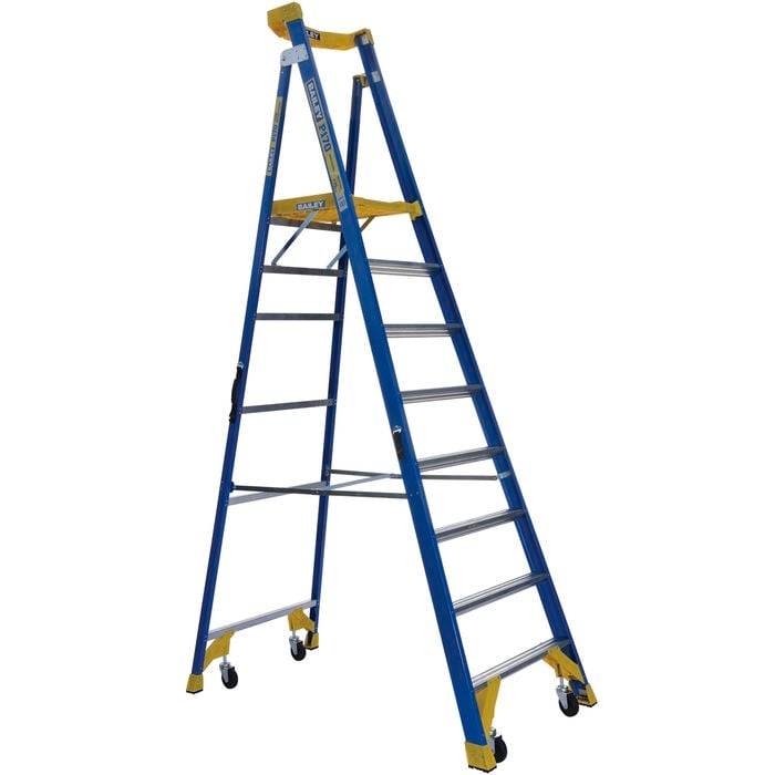 Bailey 8 Step P170-8 Fibreglass Job Station Platform Ladder