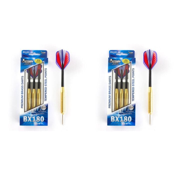 2x 12pc Formula Sports BX180 Premium 28g Brass Darts Steel Tip