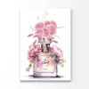 Pink Perfume and Flowers Print 100% Australian Made 90x120cm (Stretched Canvas)