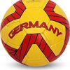 Nivia Kross World Football (Yellow/Red, Size 5) | Hand Stitched | 32 Panel | Hobby Playing Ball | Soccer Ball