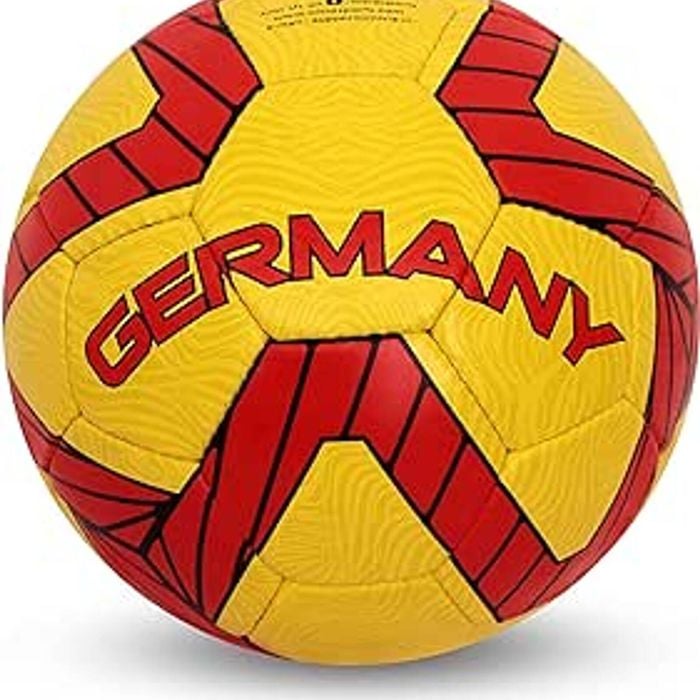 Nivia Kross World Football (Yellow/Red, Size 5) | Hand Stitched | 32 Panel | Hobby Playing Ball | Soccer Ball