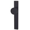 Builders Choice 225mm Matt Black Long Plate Recessed Face Knob Passage Set