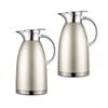 SOGA 2 Pack 1.8L Double-Wall Stainless Steel Vacuum Flasks - Silver