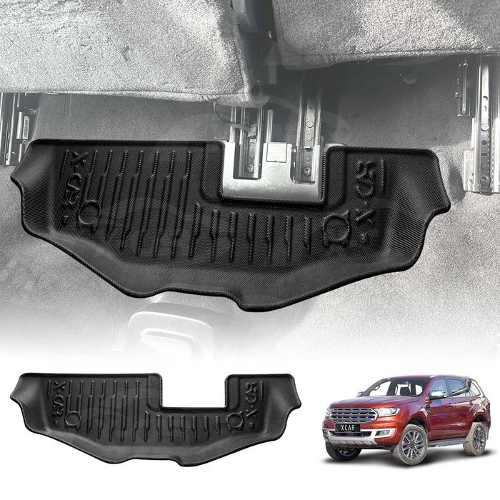 Third Row Seat Floor Mat for Ford Everest 2015-2022  Car Mats Carpet Liner Set